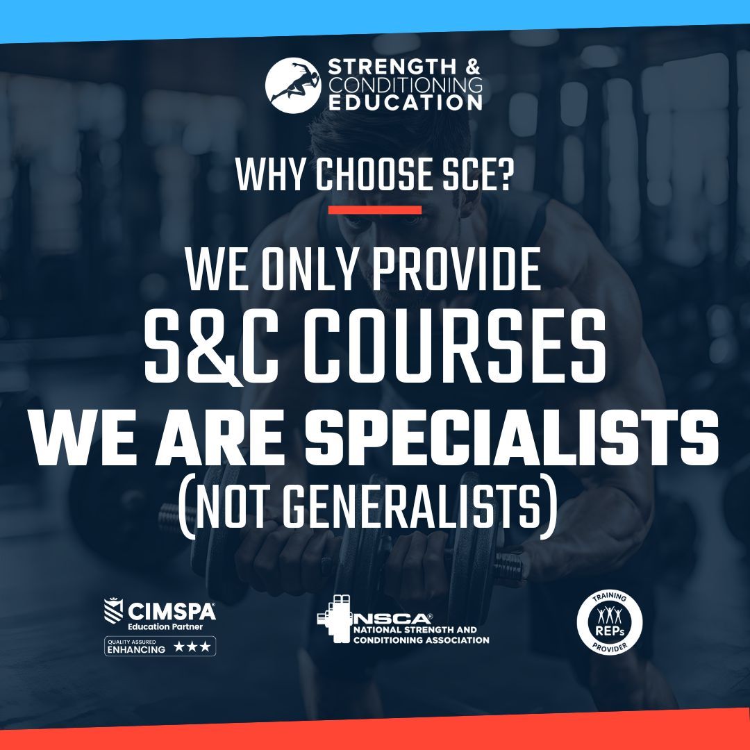 At Strength &amp; Conditioning Education we only provide S&amp;C courses. We live and breathe Strength &amp; Conditioning—no distractions, no compromises. 

We are specialists in the industry, not generalists.
strengthandconditioningeducation.com