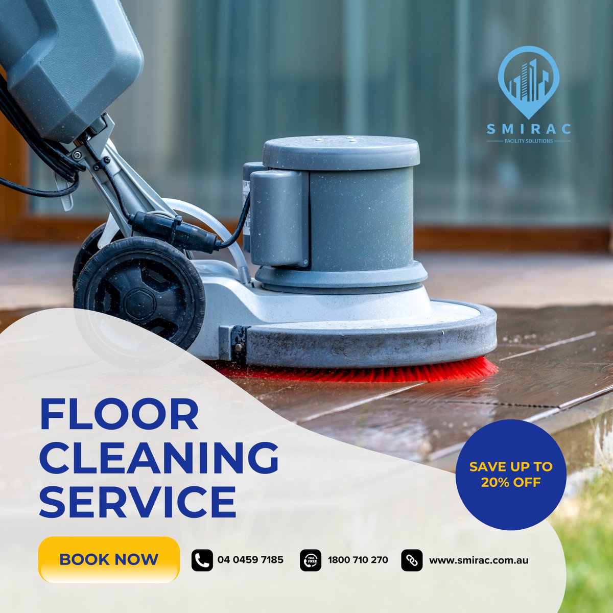 SmiRacAustralia's tweet image. SmiRac Facility Services is here to keep your floors spotless and sparkling!
Call us today at 04 0459 7185 for a consultation.

#FloorCleaning #ScrubberMachine #CleaningServicesAustralia #CommercialCleaning #EcoFriendlyCleaning #HygienicSpaces #SmiRacFacilityServices #CleanFloors
