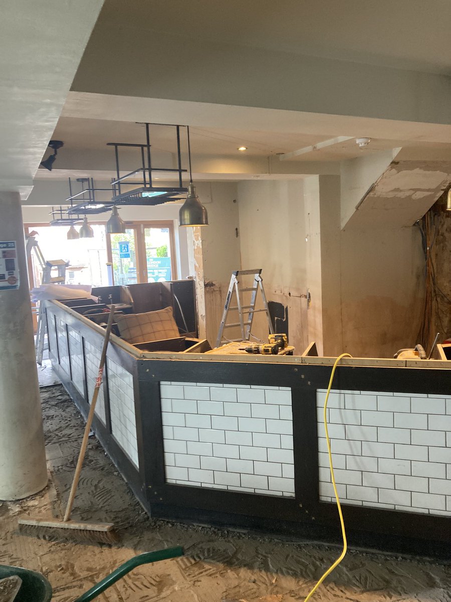 londonbridgeinn's tweet photo. Sneak peek behind the
scenes Work on the extensive refurb of The London Bridge Inn is well underway.
Join us on Friday 23rd May and be the first to experience our new look (and our new dishes)…
#pubrefurb #refurb #warrington #Appleton #stocktonheath #jwleespub https://t.co/MnHcTYDBAE