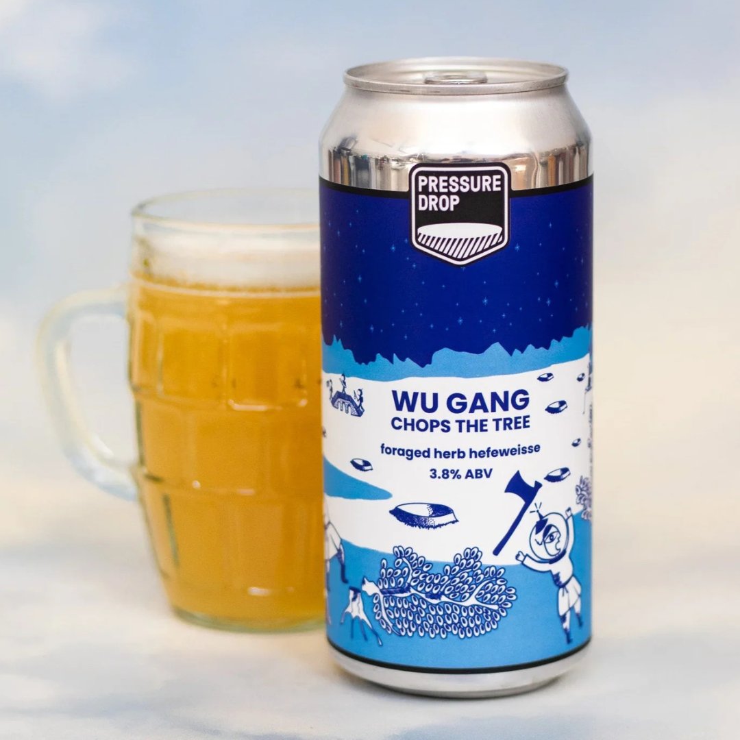 New arrivals from Pressure Drop are in &amp;they’re packed character, including Wu Gang Chops The Tree; a refreshingly unique herb hefeweizen brewed right here in the UK with foraged bay leaves. Citrusy, aromatic &amp; unlike anything you’ve had before. Curious? 
rebrand.ly/3qxztuq