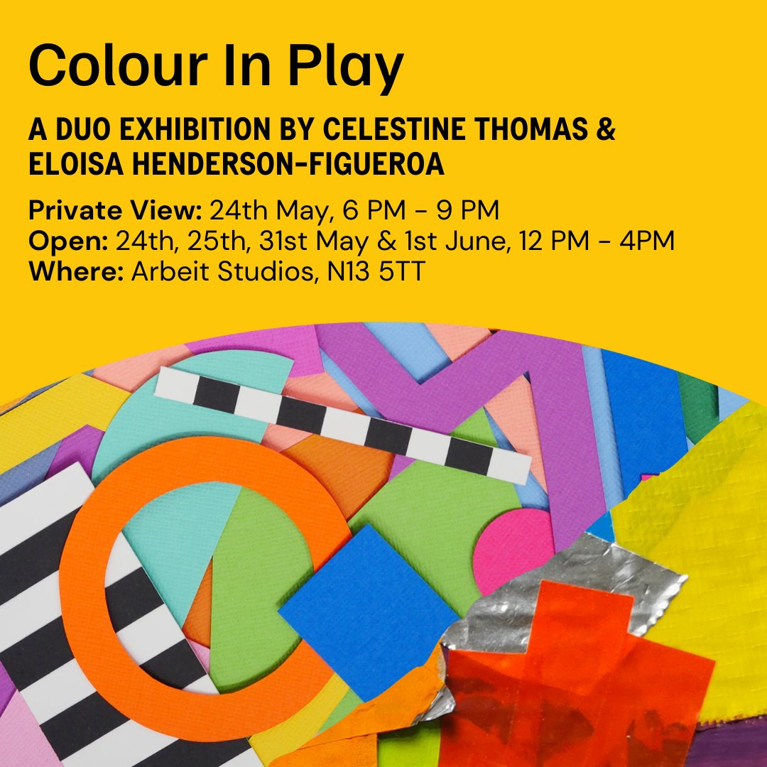 Colour in Play is a joyful, vibrant exhibition by artists Celestine Thomas and Eloisa Henderson-Figueroa

You can expect bold artwork, playful sculptures, interactive workshops and plenty of moments to reconnect with your inner artist! 🎨

📌 Info: bit.ly/4iBu4xp