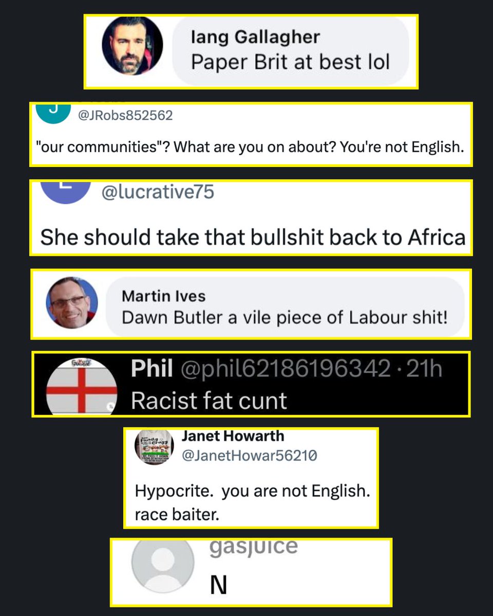 DawnButlerBrent's tweet photo. Another Block of the Month packed with horrible racist and abusive messages. #ButlerBlocks

Most of this was sent to me after I wished people a happy St George's Day. 

The racists won't stop me celebrating our rich history of acceptance &amp; diversity. https://t.co/3KjGAULVfr