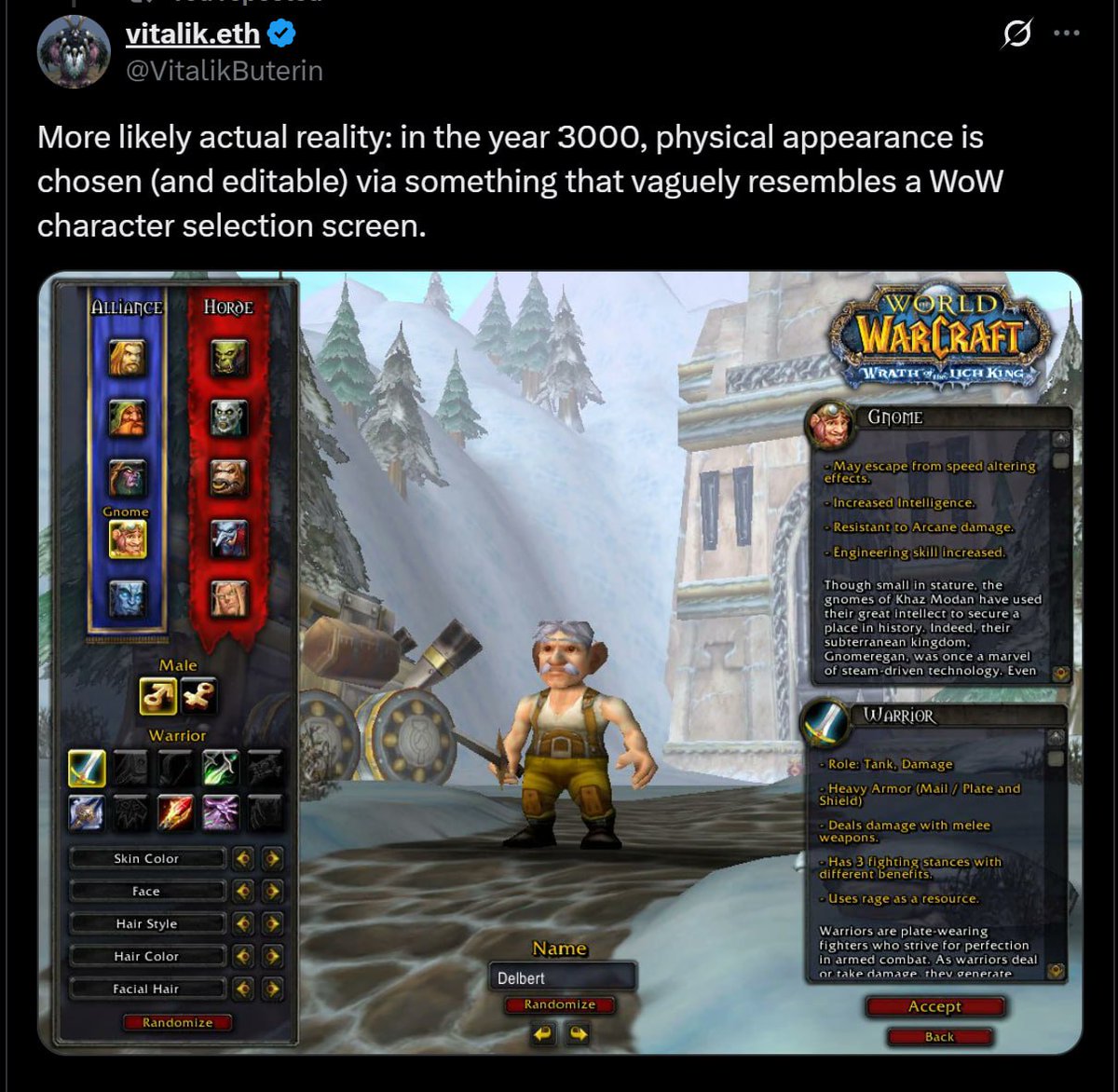 IsraelAlphosus's tweet photo. @SenseiBR_btc The best choice is @Delbert_CTO on $ETH! Get in before the explosion happens! Join our fun and exciting community now!

Vitalik created $DELBERT before Ethereum
@VitalikButerin as the top holder
Vitalik interacting with wow's character 
One and only Vitalik Game character name https://t.co/p8Uf2y5ikX