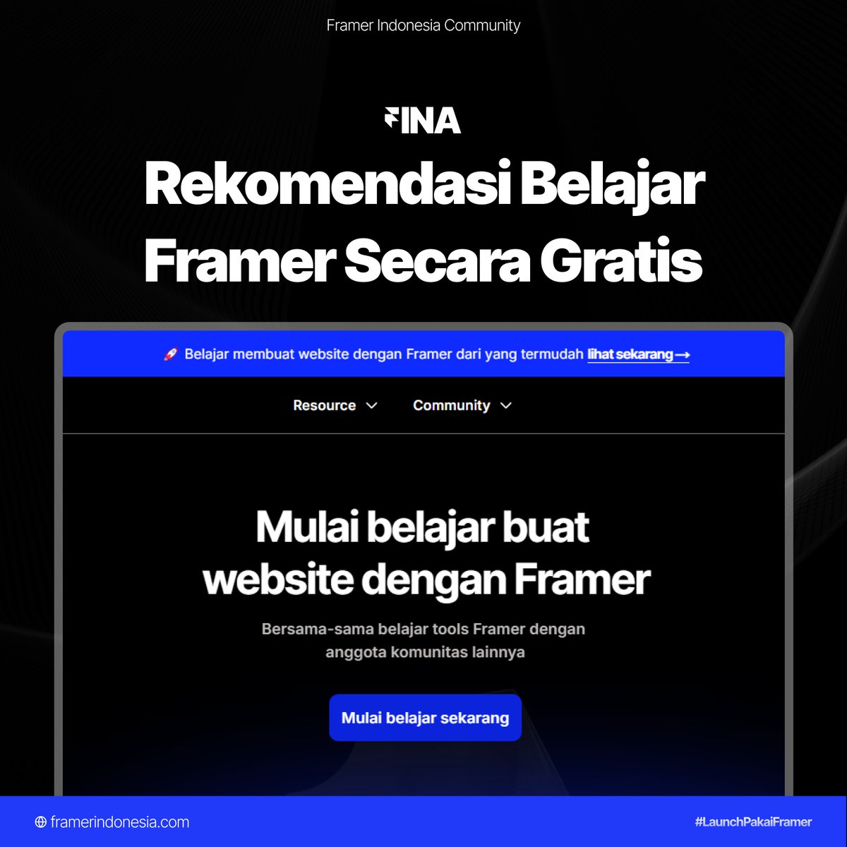 framerindonesia's tweet photo. Kamu masih baru belajar Framer? Cobain belajar dari website dan channel ini yuk. 

#belajarframer #Framer #FramerIndonesia #PakaiFramer https://t.co/31XCSGOADd