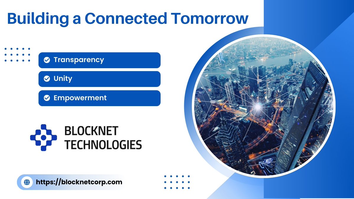 BlockNetCorp's tweet image. Building a Connected Tomorrow

🔒 Transparent Trust: At BlockNet Technologies, our blockchain platforms ensure every transaction is secure and verifiable, fostering confidence in a digital world.

🌍 Global Unity: Seamlessly bridge borders with our robust networks, enabling…