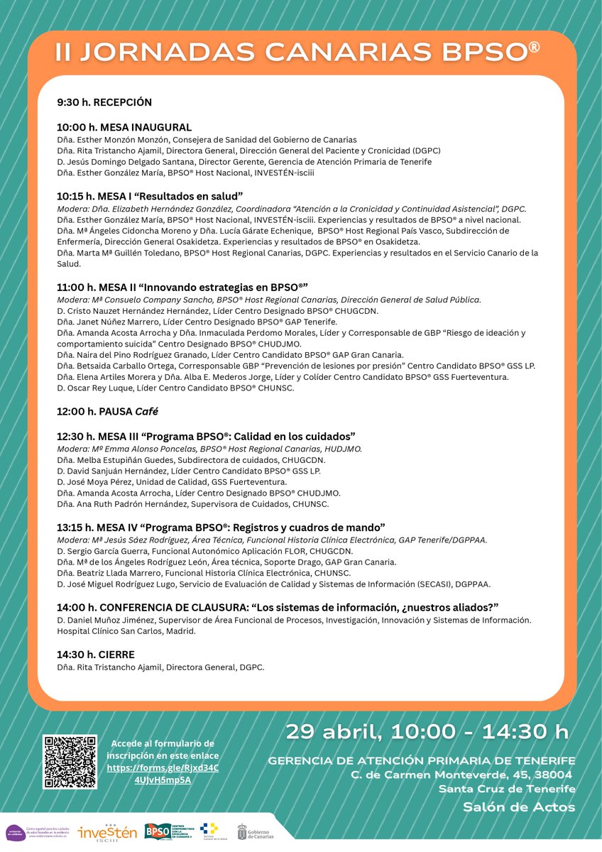 BPSOCanarias (@bpsocanarias) on Twitter photo ¿Ya estás inscrito a las II Jornadas BPSO de Canarias? 🏃🏃♀️Date prisa que comienzan el martes próximo. Inscripción: docs.google.com/forms/d/1L9XdN… <a href="/Investenisciii/">Investén-isciii</a> <a href="/SanidadGobCan/">Sanidad Gobcan</a> <a href="/RNAO/">RNAO</a> ¿Ya estás inscrito a las II Jornadas BPSO de Canarias? 🏃🏃♀️Date prisa que comienzan el martes próximo. Inscripción: docs.google.com/forms/d/1L9XdN… <a href="/Investenisciii/">Investén-isciii</a> <a href="/SanidadGobCan/">Sanidad Gobcan</a> <a href="/RNAO/">RNAO</a>