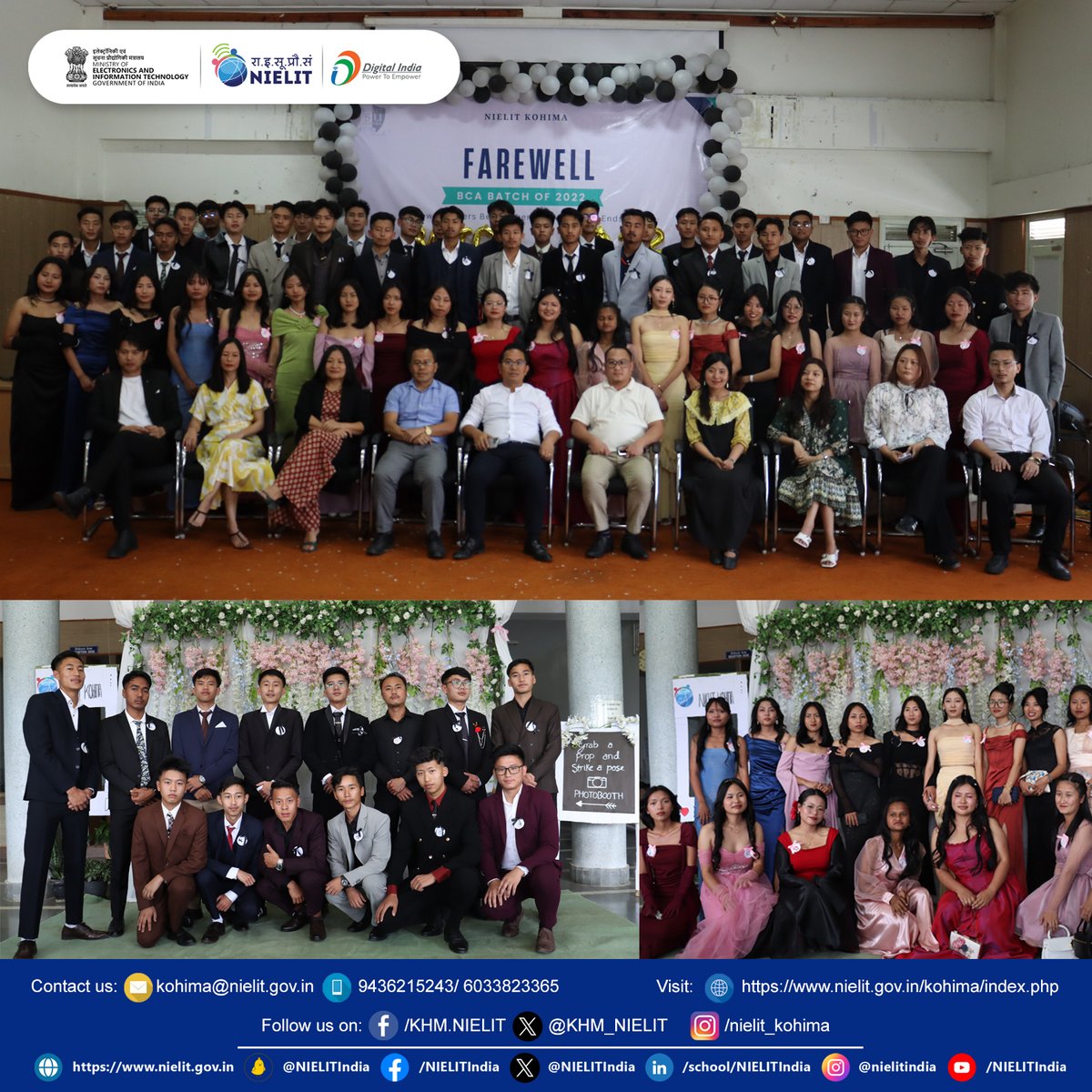 NIELIT Kohima (@khm_nielit) on Twitter photo <a href="/KHM_NIELIT/">NIELIT Kohima</a> extends best wishes to the BCA 6th Sem, Batch of 2022, as they begin their next journey.
The farewell marked a celebration of their growth, dedication, and achievements. We’re proud and confident they’ll carry NIELIT’s values forward.
<a href="/GoI_MeitY/">Ministry of Electronics & IT</a> <a href="/NIELITIndia/">NIELIT</a> <a href="/KHM_NIELIT/">NIELIT Kohima</a> extends best wishes to the BCA 6th Sem, Batch of 2022, as they begin their next journey.
The farewell marked a celebration of their growth, dedication, and achievements. We’re proud and confident they’ll carry NIELIT’s values forward.
<a href="/GoI_MeitY/">Ministry of Electronics & IT</a> <a href="/NIELITIndia/">NIELIT</a>