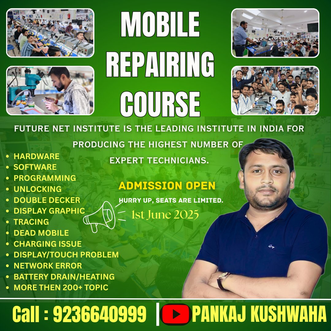 FuturenetPankaj's tweet image. #mobile
#mobilerepairing
#mobilerepairingcourse
#technology