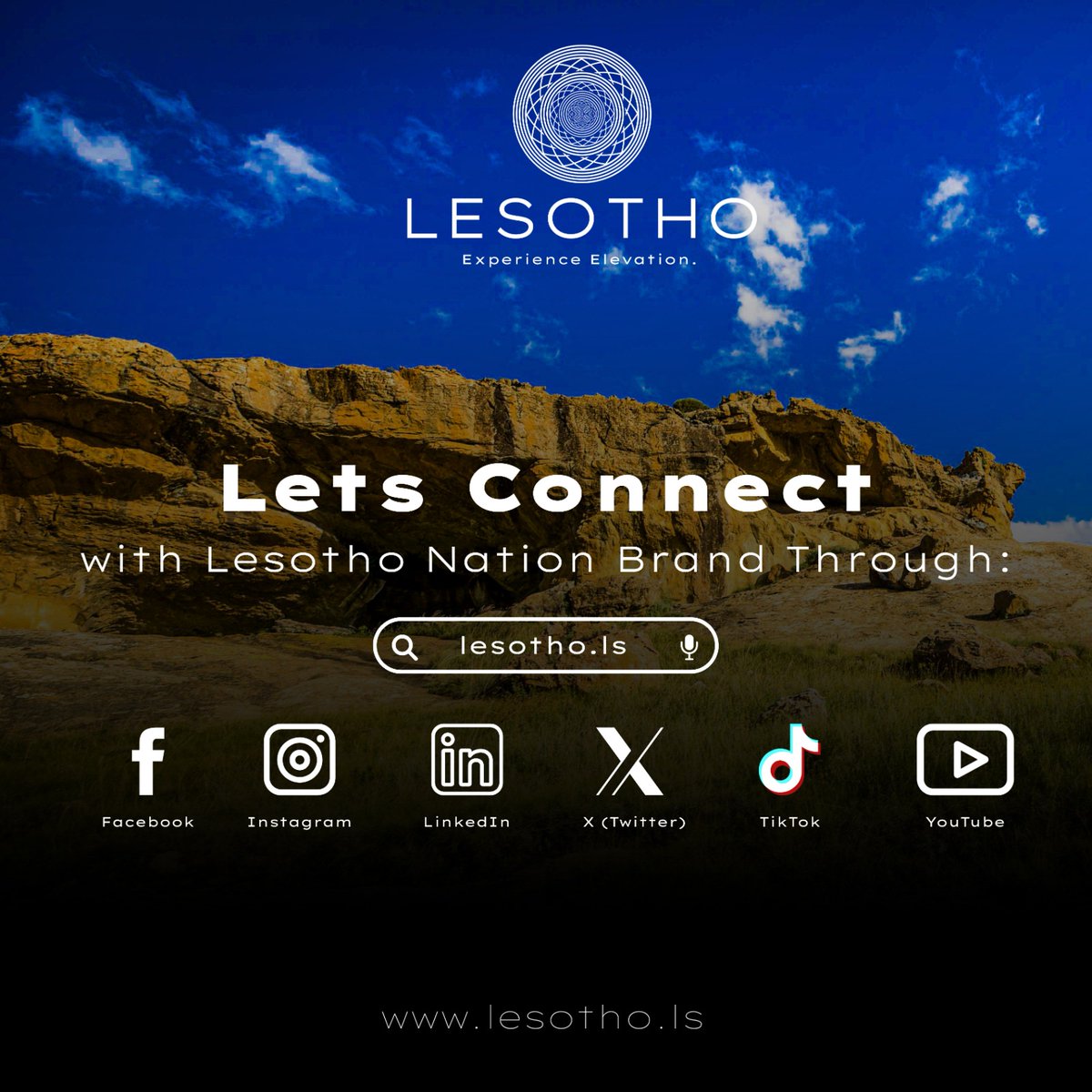Connect with the Lesotho Nation Brand and explore a nation of opportunities. Whether you're looking to invest, discover breathtaking tourist attractions, or experience the rich culture and vibrant lifestyle of the Mountain Kingdom,  Lesotho welcomes you.