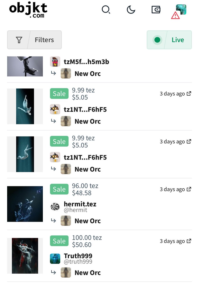 Thanks to NewOrc for making 12 secondary grabs totaling 500tz! ⚡️