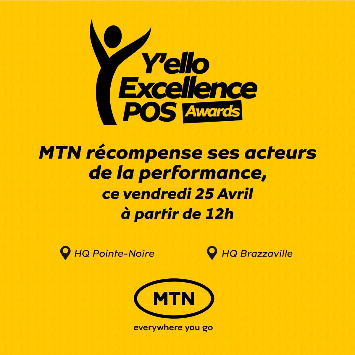 MTN récompense ses acteurs de la performance💛

Parce que l’engagement, l’excellence et la contribution de chacun méritent d’être mis à l’honneur
RDV à 12h à la direction de MTN

Toujours connecté avec MTN

#alorsonfaitquoiaujourdhui #charismatique
