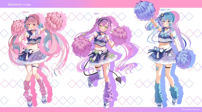 ✧*。お仕事募集中✧*。イラスト関係のお仕事募集中です立ち絵(キービジュアル)Live2d用パーツ分けイラストミニキャラ・マスコットキャラ1枚絵          などなど…HP  お問い合わせはDMまたはメールまでmomoshiroamano0722.com 