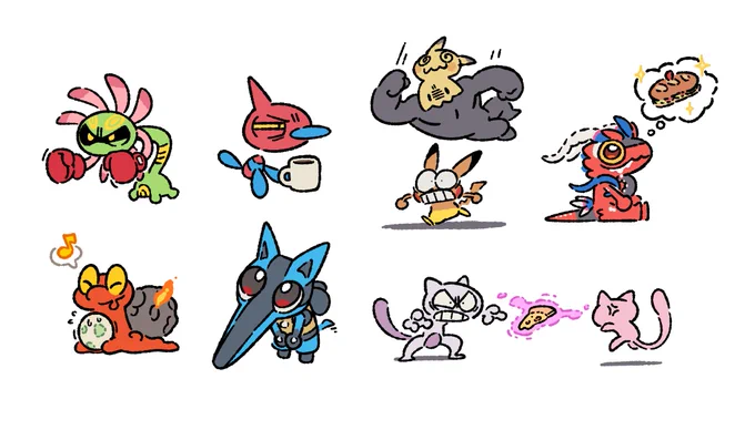 Some pokemon doodles for practice 