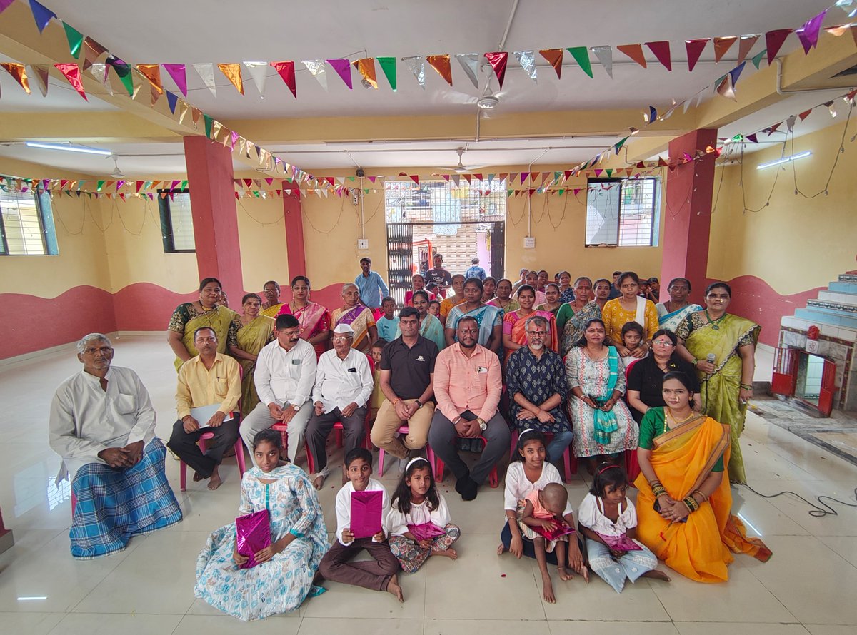 SILFIndia's tweet photo. @Sasakawa_India CEO Mr @GaurabSen visited leprosy colonies in Ulhasnagar & Panvel, Maharashtra with APAL President Ms Maya Ranavare. 
He met livelihood beneficiaries & inaugurated a community library in Sri Ram Mandir Colony, Ulhas Nagar — a step towards helping children & youth from the colony learn and earn. 📚✨ 
#RestoringDignity