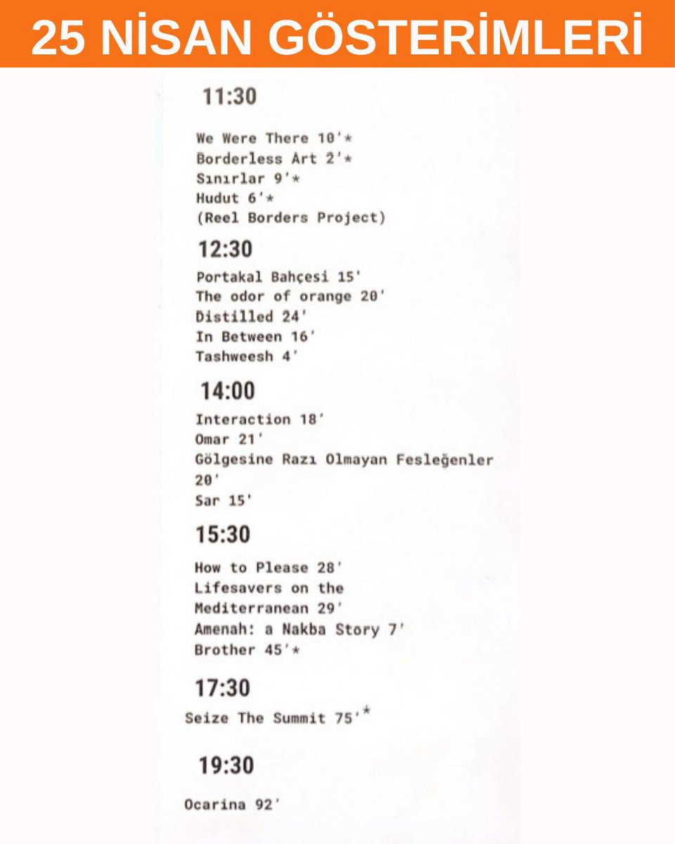 İkinci gün gösterim programımız.