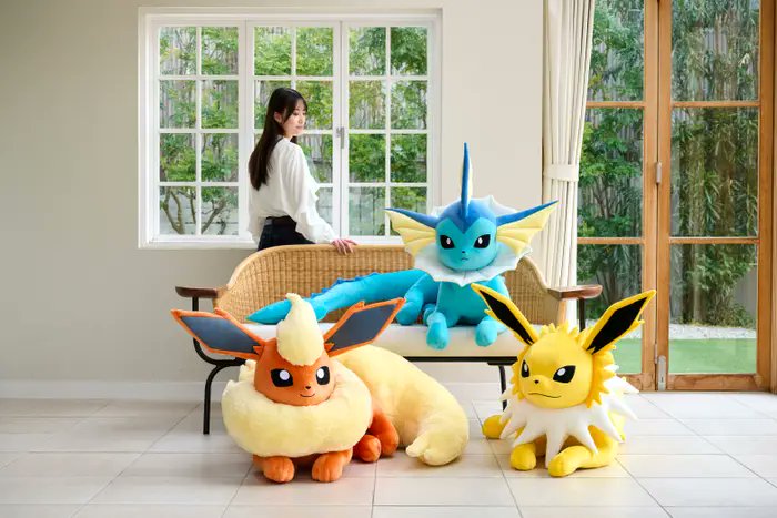 ポケモン】イーブイの進化系8匹が“等身大のぬいぐるみ”に！ 4月24日