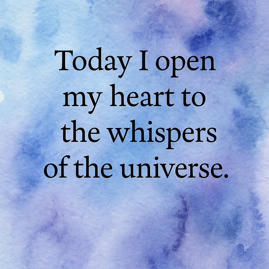 DancingVoice's tweet photo. Affirmation of the Day - 25th April 2025

“Today I open my heart to the whispers of the universe.”

Let your intuition guide you. This affirmation invites peace, presence, and deep connection to your spiritual path.

Take a breath, speak the words, and carry this energy with you today.

https://t.co/k7U7RwvZCv

#DailyAffirmation #SpiritualAwakening #DancingVoiceReadings #InnerWisdom #AffirmationOfTheDay