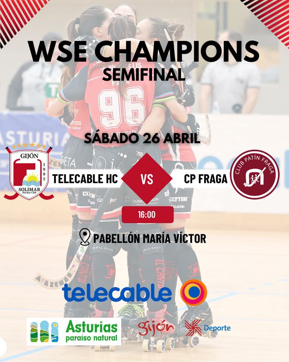 Mañana tenemos una cita con la semifinal de la WSE Champions. Jugamos contra el actual campeón, <a href="/clubpatinfraga/">Club Patín Esneca Fraga</a> .
¡A soñar!
<a href="/TurismoAsturias/">TurismoAsturias</a> 
#ParaísoNatural