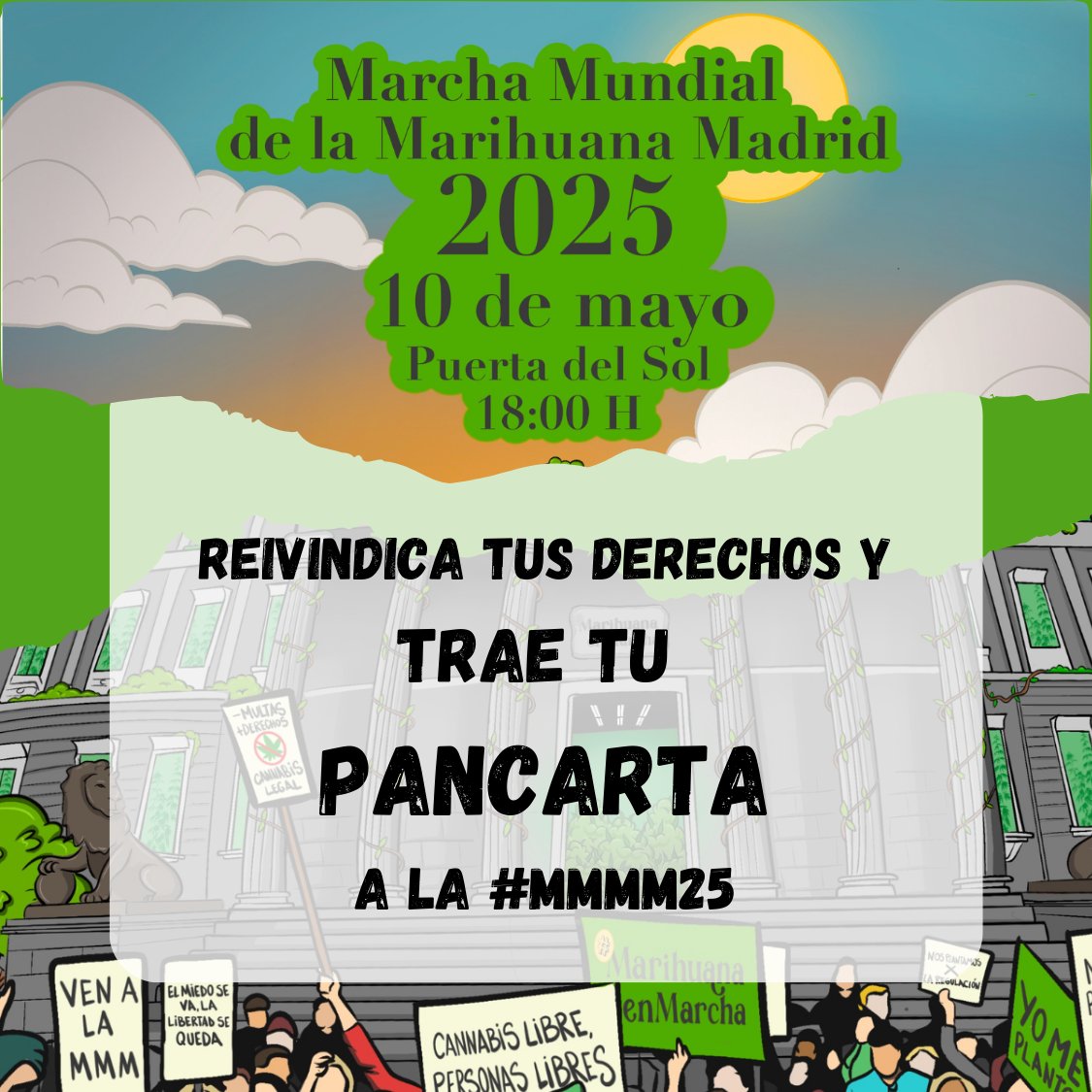 🪧💚 ¡Que se vea, que se lea y que resuene! 💚🪧
 Este 10 de mayo, tu voz importa… ¡y tu pancarta también!
🔊 Queremos calles llenas de colores, frases potentes y creatividad.  ¡Trae tu pancarta!
📢 ¡Este año marchamos con palabras que no se pueden callar!
#MMMM25