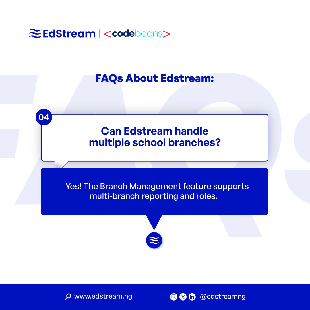 Edstreamng's tweet photo. Whether you're a school admin, teacher, parent, or student, this is for you.

Edstream is a feature-based school management system—you choose the features you want to use.

.

.

#Edstream #SchoolManagement #NigeriaEdTech #FAQs #EducationMadeEasy #DigitalSchools https://t.co/1IeM93hV8e