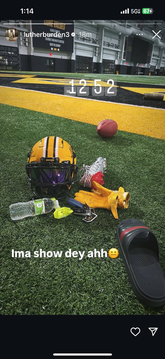 Luther Burden’s response to being left out of the first round of the NFL draft? 

A midnight workout at #Mizzou’s practice facility