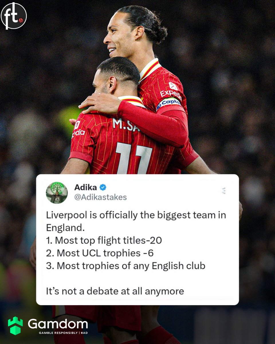Football__Tweet's tweet image. 🗣️ “Liverpool is officially the biggest team in England.”
Do you agree with him? 🤔