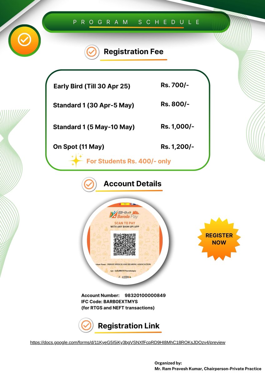 Dear Members,
We are excited to announce the upcoming event, "CONNECT", exclusively for private practitioners and ASLP professionals, to be held in Ahmedabad, Gujarat, on 11th May 2025.
Join us for an engaging and enriching experience!
