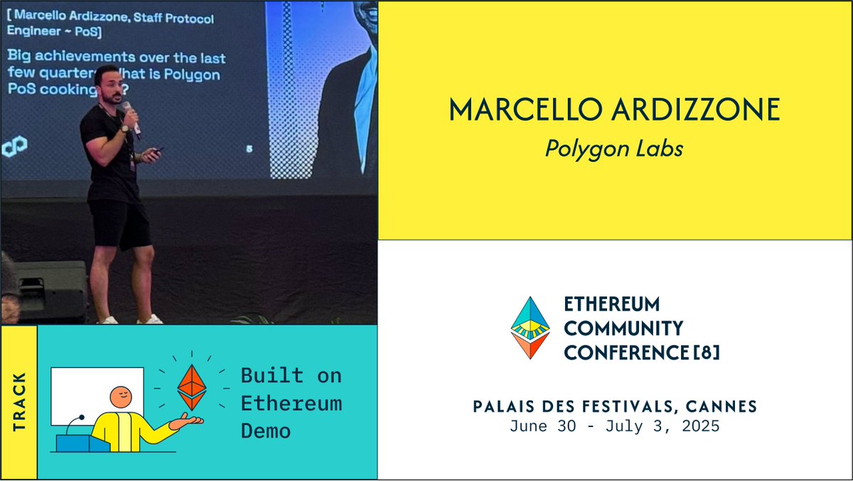 EthCC's tweet photo. Say hello to more EthCC[8] speakers!

István András Seres from Eötvös Loránd University (@Istvan_A_Seres)
Track: 🧬 Zero Knowledge & Cryptography

Alex Vinyas from CoW Swap
Track: 🏦 DeFi

Marcello Ardizzone from Polygon Labs (@marcell033)
Track: 🛠️ Built on Ethereum Demo

Gwen from Consensys (@Gwenole_M)
Track: 💡 For Developers and Users

See you in Cannes! 💙💛🧡