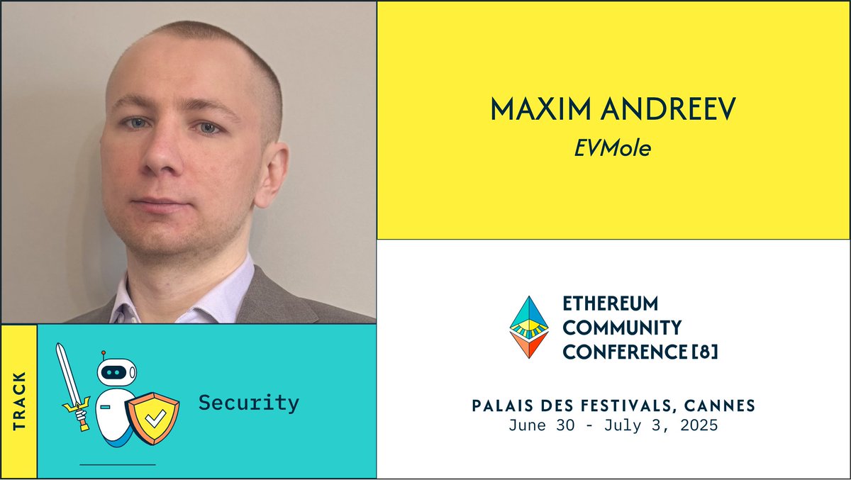 Say hello to more EthCC[8] speakers!

Elias Tazartes from Kakarot ZK-EVM (<a href="/ETazou/">elias tazartes 🥕🧑‍🌾</a>)
Track: 🧬 Zero Knowledge &amp; Cryptography

Gaspard Peduzzi from Spectra (<a href="/GaspardPeduzzi/">Gaspard Peduzzi | Spectra</a>)
Track: 🏦 DeFi

Manman from Crystality (<a href="/PREDALang/">Crystality & PREDA | Parallel EVM Runtime</a>)
Track: 🛠️ Built on Ethereum Demo

Maxim Andreev from