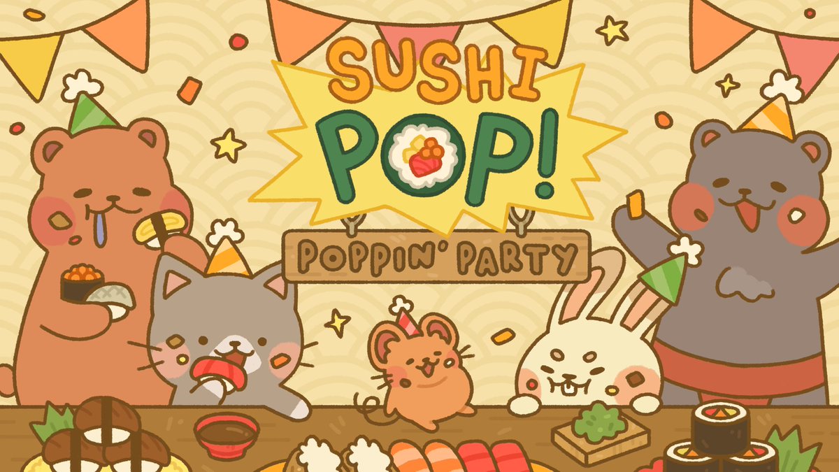 get ready to POP in 'sushi pop! poppin' party'!! debuting this weekend at <a href="/indiejam_my/">Indie Jam</a> 💥✨ 

we have some cute freebies available so do drop by! 

📅: 26 &amp; 27 April 2025
🕙: 10am - 7pm
📌: Xsolla Curine Academy, Eco City
