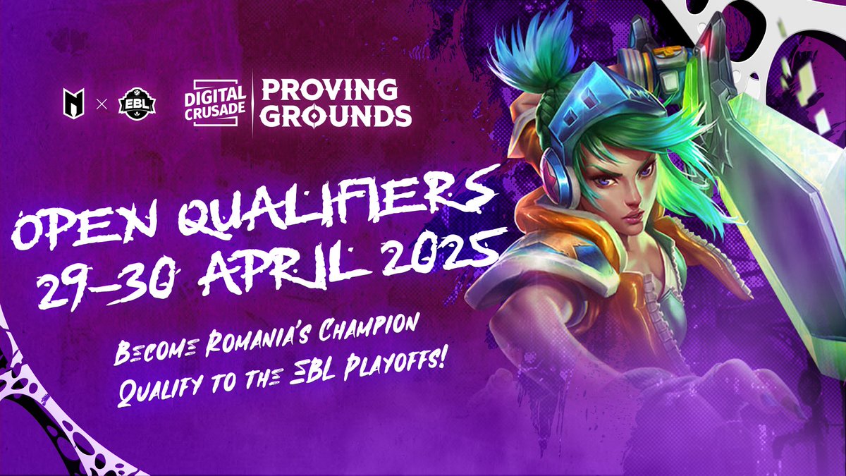 Înscrierile pentru Digital Crusade: Proving Grounds Spring sunt deschise!
Rezervă-ţi locul în calificări aici: shorturl.at/0kCRa
Califică-te direct în playoff-ul Esports Balkan League!