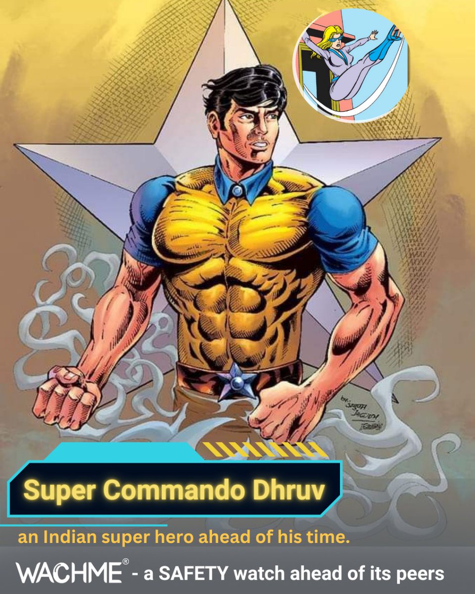 WachMeIndia's tweet image. 🛡️ A Hero Ahead of His Time! 🛡️

Meet Super Commando Dhruv — the Indian superhero who taught us that true strength lies in courage, wit, and determination! 💥🌟
Just like WACHME® — a safety watch that's always ahead of its peers. ⌚🚀

#SuperCommandoDhruv #IndianSuperhero