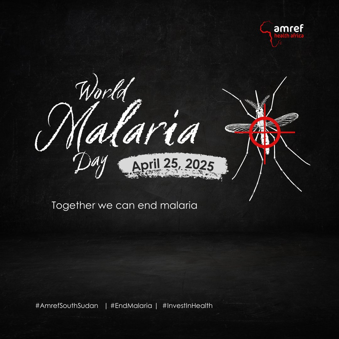 🦟 Today on #WorldMalariaDay, we highlight the urgent need for continued investment &amp; strong commitment to #EndMalaria in #SouthSudan.
💡 Malaria is preventable.
💉 Prevention saves lives.
Let’s keep up the momentum towards a malaria-free future!
 #InvestInHealth #AmrefSouthSudan