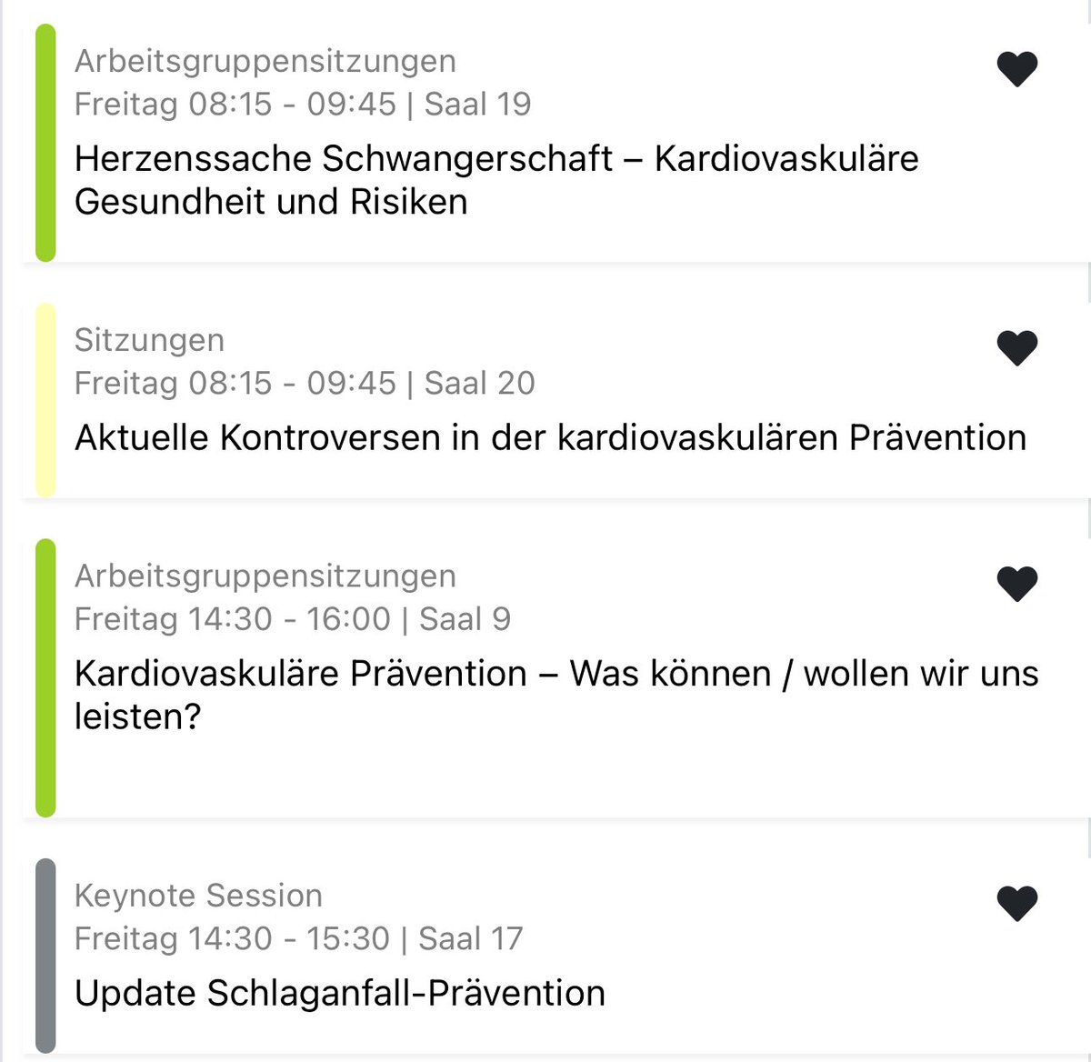 Sebastian Feickert (@sebfeickert) on Twitter photo Prävention pur am Freitag bei der #DGKJahrestagung!
Vier Top-Sessions, ein Ziel: bessere Herzgesundheit!
❤️‍🔥 Herzenssache Schwangerschaft
🕗 08:15–09:45 | Saal 19
⚖️ Kontroversen in der Prävention
🕗 08:15–09:45 | Saal 20
💸 Was können/wollen wir uns leisten?
🕝 14:30–16:00 | Prävention pur am Freitag bei der #DGKJahrestagung!
Vier Top-Sessions, ein Ziel: bessere Herzgesundheit!
❤️‍🔥 Herzenssache Schwangerschaft
🕗 08:15–09:45 | Saal 19
⚖️ Kontroversen in der Prävention
🕗 08:15–09:45 | Saal 20
💸 Was können/wollen wir uns leisten?
🕝 14:30–16:00 |