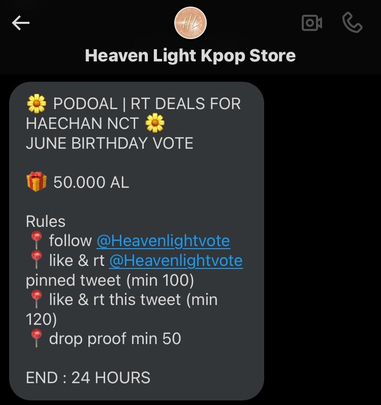 sunnhaera's tweet photo. 🌼 PODOAL | RT DEALS FOR HAECHAN NCT 🌼
JUNE BIRTHDAY VOTE

🎁 50.000 AL

Rules
📍follow @Heavenlightvote
📍like &amp; rt @Heavenlightvote pinned tweet (min 100)
📍like &amp; rt this tweet (min 120)
📍drop proof min 50

END : 24 HOURS https://t.co/JpgopMiKwh