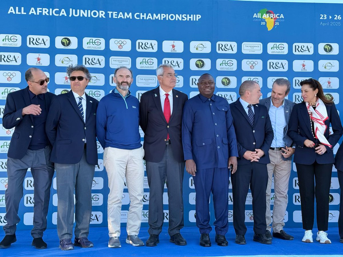 JohnsonOmolo's tweet photo. This Wednesday 23rd Aprl 25 Presided over the opening ceremony of  All Africa Junior Golf Team Championship at  Residence Golf  Tunisia.  12  Countries in attendance. Africa should wake up and  invest more in Sports Tourism " Golf"  to grow  revenues. Jomolo President Africa Golf https://t.co/H0dE6XzRbY