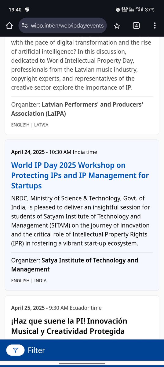 DManjeera's tweet photo. Heartfelt thanks to @CMDNRDC, @NRDCIndia1953 and @SatyaSgvp Vizianagaram, for the wonderful opportunity to be part of the World IP Day 2025 celebrations. NRDC will continue to celebrate creativity and protect the spark of innovation! 🎶💡
#WorldIPDay2025 @WIPO #wipoevents https://t.co/HjycVeurEb