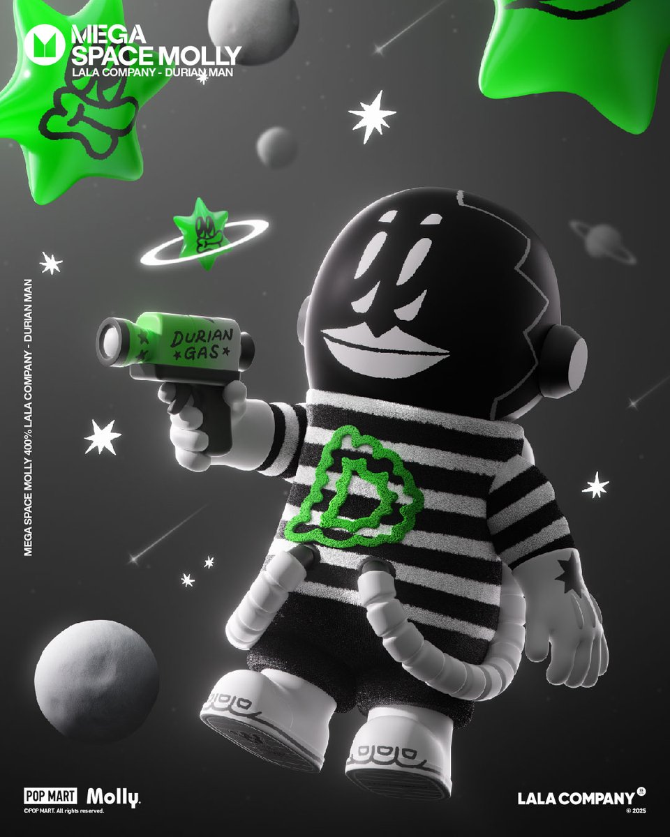 その他 MEGA SPACE MOLLY 400% LALA Durian Man Pop Mart Mega Space Molly Lala Company Durian Man 400% - US