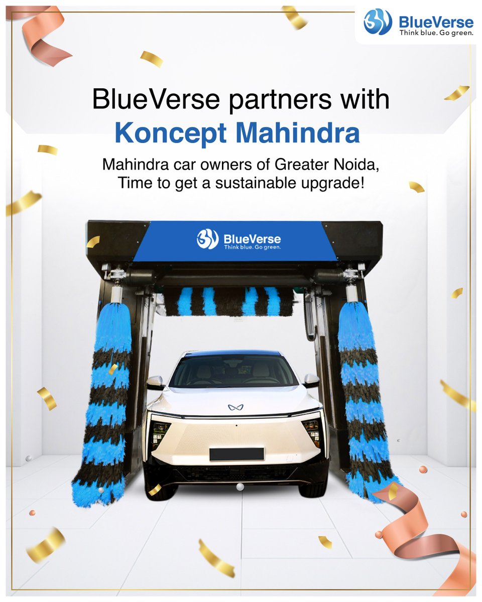 blueverseearth's tweet image. So, whether you’re driving a Scorpio or a Thar, head over to Koncept Mahindra Greater Noida and experience the future of car washing. Together, let’s make every wash count!
#BlueVerse #Sustainable #Carwash #GreaterNoida #KonceptMahindra