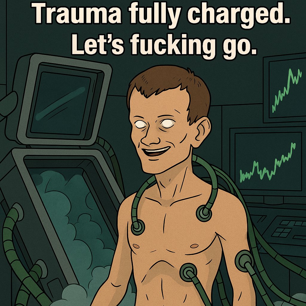 ButeredCoin's tweet photo. System rebooted. Emotions offline. Ready to farm the algorithm again 

#BackOnline #ButeredCult #DeFiDelirium https://t.co/nGVSGonqoR