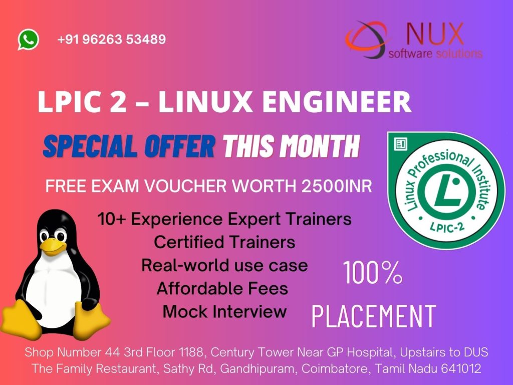 NuxSoftware's tweet photo. LPIC 2 – Linux Engineer
PIC2
#LinuxEngineer
#LinuxCertification
#LPIcertified
#LPIC2Prep
#LPIC2Journey
#CertGrind
#StudyToCertify
#NextLevelLinux
#SysAdmin
#LinuxAdmin
#ITCertifications
#TechCareers
#OpenSource
#DevOpsPath https://t.co/ZcYOHH5VqW