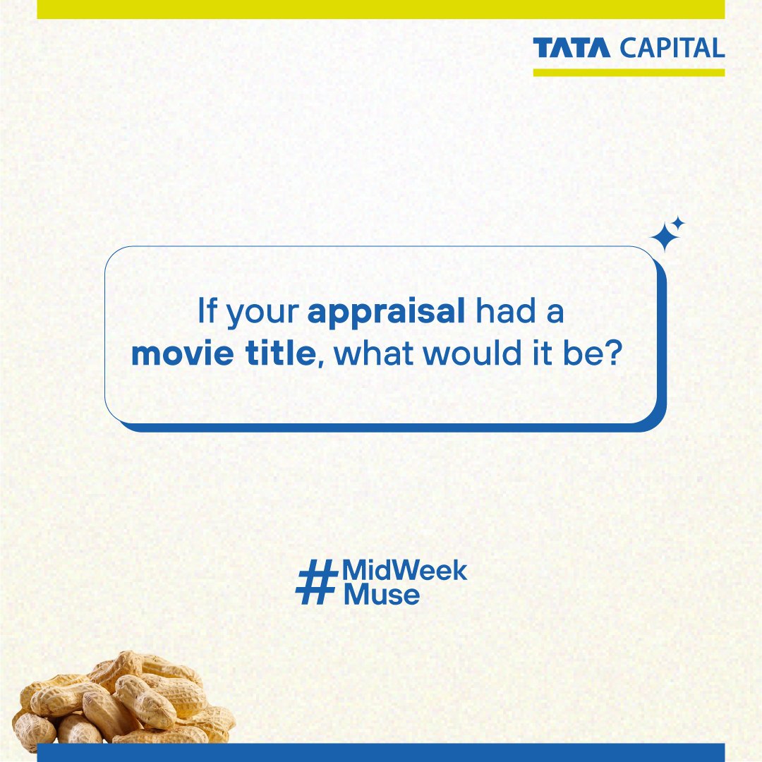 tatacapital's tweet image. Some appraisals feel like comedy, some like horror and some, just pure fiction.

What’s yours titled?

#TataCapital #MidWeekMuse