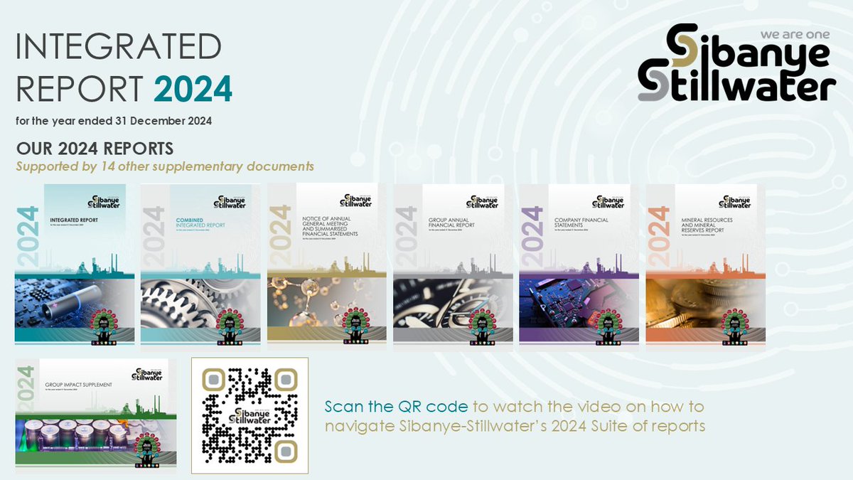 Sibanye-Stillwater is proud to publish our 2024 Suite of reports. These  reflect our progress in creating superior shared value for all stakeholders.

See our Suite of reports here: reports.sibanyestillwater.com/2024/ or here sibanyestillwater.com/news-investors…