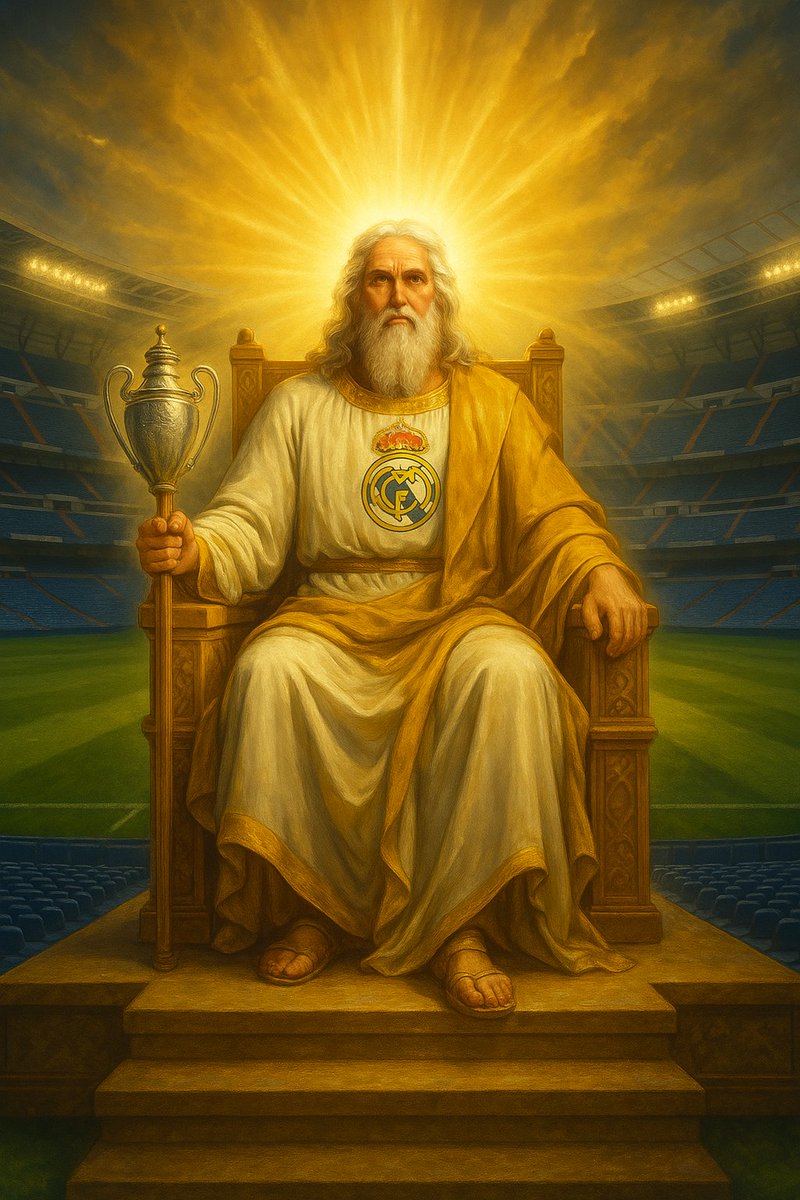 D10sdelRMadrid's tweet photo. #Buenosdías hijos.
Hoy no es un día cualquiera.
Hoy es el día antes de la guerra.
Mañana, el Bernabéu invisible se instalará en Sevilla.
Mañana es la Final.
#BuenosDíasMadridistas #PreviaCopa #DiosEsDelRealMadrid https://t.co/v5jYDxy6xV