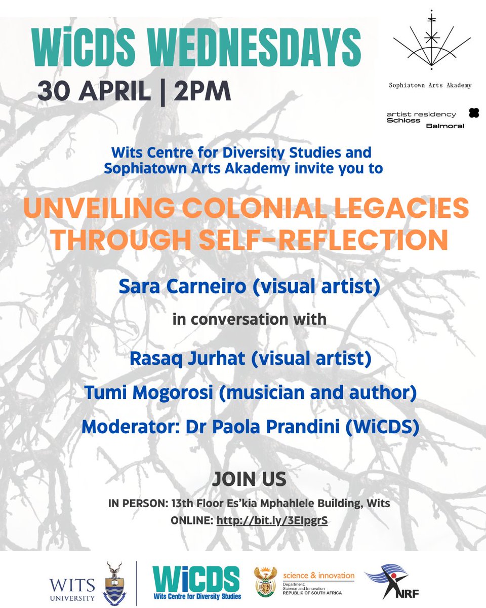 Next week! Join us in collab with the wonderful Sophiatown Arts Akademy for a conversation about using visual art to interrogate the persistent forms of colonialism.