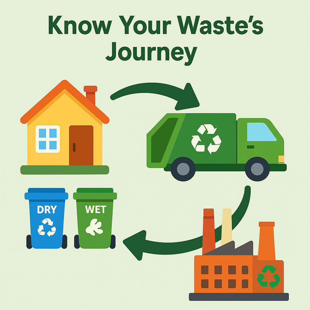 WastEdTalks's tweet image. Out of sight, out of mind? Not quite.
Knowing your nearest #wasteprocessing plant helps you:

✅ Track where your waste ends up
♻️ Ensure proper segregation pays off
📍 Report issues or delays. 

Waste doesn’t vanish—it just moves.
Know where it’s going.

 #TrashTalk