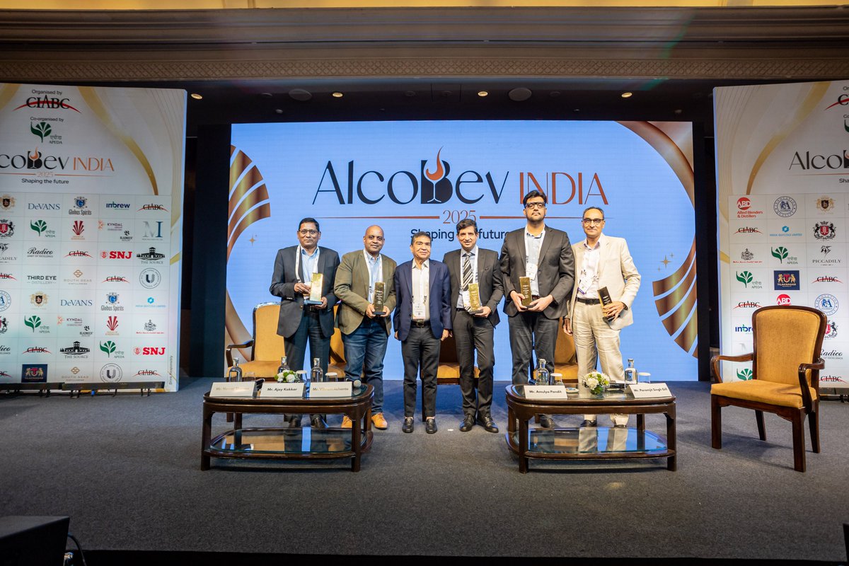 AlcoBevIndia's tweet photo. At #AlcoBevIndia2025, the On-Premise Experiences Panel, led by PS Gill with panelists Amulya Pandit, Vikram Achanta, Ajay Kakkar, and Neeraj Sharma, discussed virtual tastings, the shift from occasion-based to experimentation-driven consumption. https://t.co/xmmGJ5tTpL