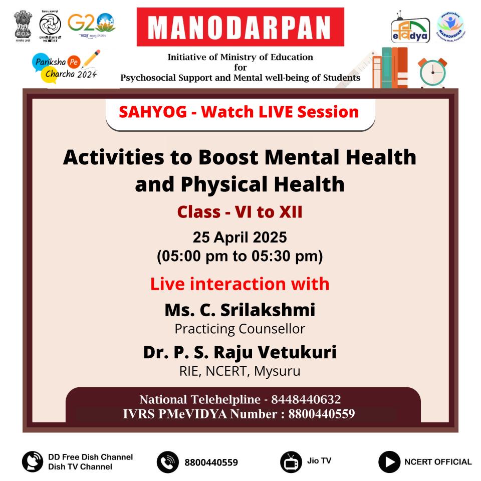 ncert's tweet photo. Also, you can watch e Contents live on “NCERT OFFICIAL” YouTube Channel and view through Cable Network: DD free dish & dish TV and PMeVIDYA DTH TV channels 1 - 12.
#NCERT #LiveSession #EducationForAll #FreeEducation #PMeVidya #elearning #DigitalLearning #watchlivestream #watchlivehere #liveshows #liveshowsforkids #englishclassesonline @ProfSaklani @ap_behera