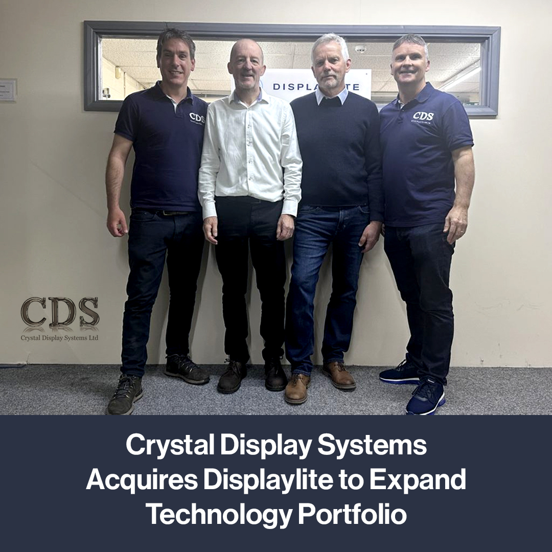 Crystal Display Systems acquires Displaylite, merging 25 years of display and touchscreen expertise. The merger aims to enhance retail, air traffic control, and transportation solutions through global synergy and technological innovation.

signageinfo.com/display-tech/4…

#DisplayTech