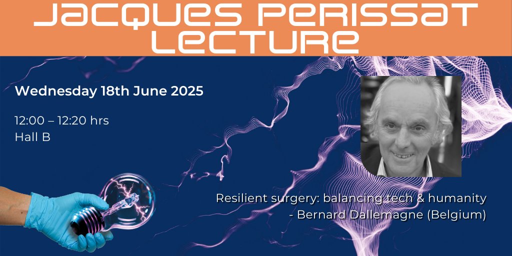 🎙 Don’t miss the #EAES2025 Jacques Perissat Lecture by Bernard Dallemagne 🇧🇪: Balancing Tech &amp; Humanity 🤖❤️
📅 18 June | 🕛 12PM | 📍 Hall B, Sava Centar, Belgrade
A must-attend on the future of surgery. #Surgery #EAES
More info: eaes.eu/programme